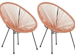 Balkonset Rattan Orange Acapulco Ii