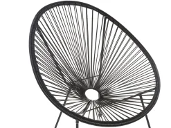 Balkonset Rattan Schwarz Acapulco Ii