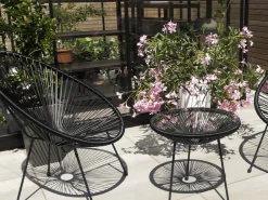 Balkonset Rattan Schwarz Acapulco Ii