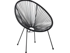 Balkonset Rattan Schwarz Acapulco Ii