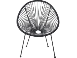 Balkonset Rattan Schwarz Acapulco Ii