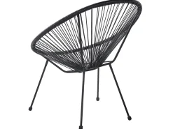 Balkonset Rattan Schwarz Acapulco Ii