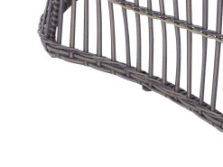 Balkonset Rattan Taupe Auflagen Dunkelgrau Mesyna