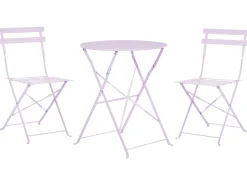 Balkonset Violett 2 Stühle Zusammenklappbar Fiori