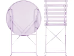 Balkonset Violett 2 Stühle Zusammenklappbar Fiori