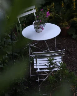 Balkonset Weis 2 Stühle Zusammenklappbar Fiori