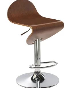 Barhocker Dunkler Holzfarbton Hohenverstellbar 2Er Set Liverpool