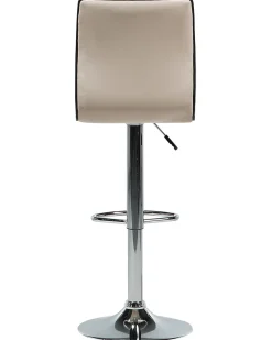 Barhocker Kunstleder Beige Hohenverstellbar 2Er Set Lucerne