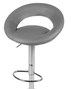 Barhocker Kunstleder Grau Hohenverstellbar 2Er Set Peoria