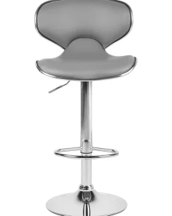 Barhocker Kunstleder Grau Hohenverstellbar 2Er Set Conway