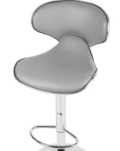 Barhocker Kunstleder Grau Hohenverstellbar 2Er Set Conway