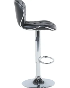 Barhocker Kunstleder Schwarz Hohenverstellbar 2Er Set Valetta