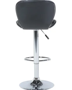 Barhocker Kunstleder Schwarz Hohenverstellbar 2Er Set Valetta