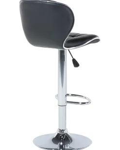 Barhocker Kunstleder Schwarz Hohenverstellbar 2Er Set Valetta