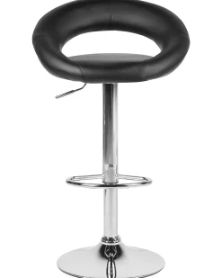 Barhocker Kunstleder Schwarz Hohenverstellbar 2Er Set Peoria