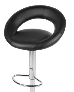 Barhocker Kunstleder Schwarz Hohenverstellbar 2Er Set Peoria