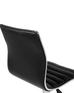 Barhocker Kunstleder Schwarz Hohenverstellbar 2Er Set Lucerne