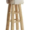Barhocker Lammfell / Teakholz Goldbraun Walton