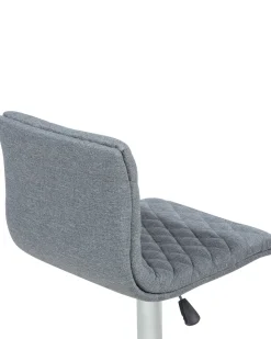 Barhocker Polsterbezug Grau Hohenverstellbar 2Er Set Orlando