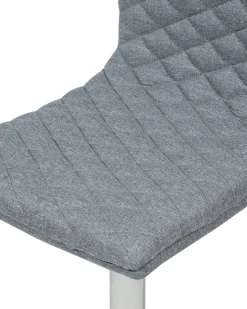 Barhocker Polsterbezug Grau Hohenverstellbar 2Er Set Orlando