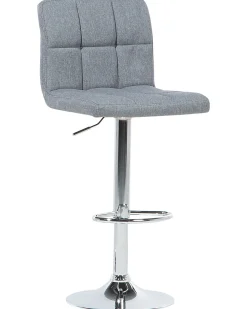 Barhocker Polsterbezug Grau Hohenverstellbar 2Er Set Marion