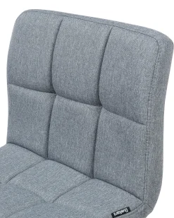 Barhocker Polsterbezug Grau Hohenverstellbar 2Er Set Marion