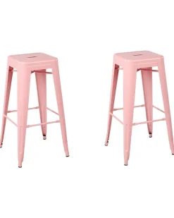 Barhocker Rosa 2Er Set Hohe 76 Cm Cabrillo