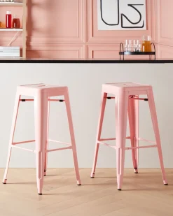 Barhocker Rosa 2Er Set Hohe 76 Cm Cabrillo