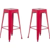 Barhocker Rot 2Er Set Hohe 76 Cm Cabrillo