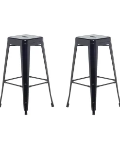 Barhocker Schwarz 2Er Set Hohe 76 Cm Cabrillo