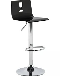 Barhocker Transparent Schwarz Hohenverstellbar 2Er Set Busan