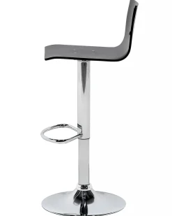 Barhocker Transparent Schwarz Hohenverstellbar 2Er Set Busan