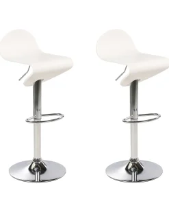 Barhocker Weis Hohenverstellbar 2Er Set Liverpool