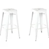 Barhocker Weis-Gold 2Er Set Hohe 76 Cm Cabrillo