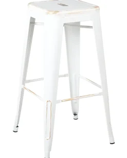 Barhocker Weis-Gold 2Er Set Hohe 76 Cm Cabrillo