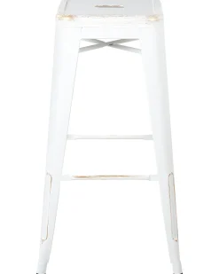 Barhocker Weis-Gold 2Er Set Hohe 76 Cm Cabrillo