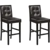 Barstuhl Kunstleder / Kiefernholz Braun 2Er Set Madison