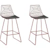 Barstuhl Metall / Kunstleder Rosegold 2Er Set Bisbee
