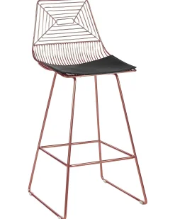 Barstuhl Metall / Kunstleder Rosegold 2Er Set Bisbee