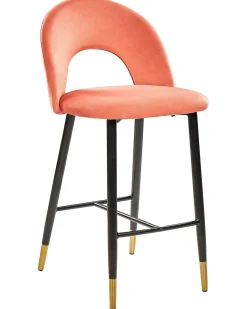 Barstuhl Samtstoff Korallenrot 2Er Set Falton