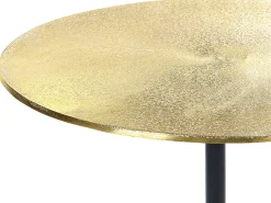 Beistelltisch Aluminium Gold / Schwarz Rund O 36 Cm Eravur