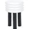 Beistelltisch Aluminium Weis / Schwarz Rund 33 Cm Kikiwa