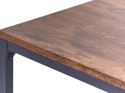 Beistelltisch Dunkler Holzfarbton / Schwarz Quadratisch 40 X 40 Cm Kenner