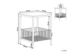 Beistelltisch Dunkler Holzfarbton / Schwarz Quadratisch 40 X 40 Cm Kenner
