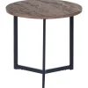 Beistelltisch Dunkler Holzfarbton / Schwarz O 50 Cm Tippo