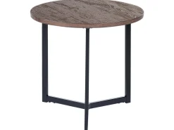 Beistelltisch Dunkler Holzfarbton / Schwarz O 50 Cm Tippo