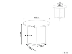 Beistelltisch Dunkler Holzfarbton / Schwarz O 50 Cm Tippo