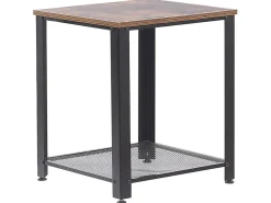 Beistelltisch Dunkler Holzfarbton / Schwarz Quadratisch 45 X 45 Cm Aston