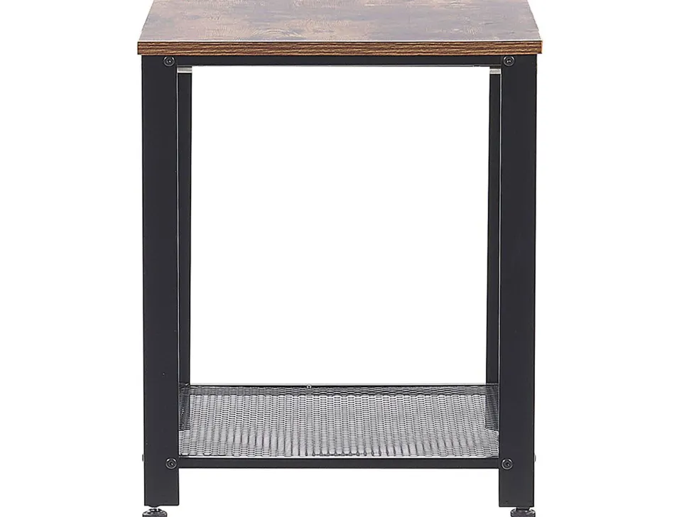 Beistelltisch Dunkler Holzfarbton / Schwarz Quadratisch 45 X 45 Cm Aston