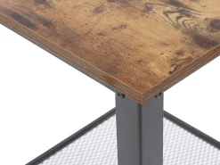 Beistelltisch Dunkler Holzfarbton / Schwarz Quadratisch 45 X 45 Cm Aston